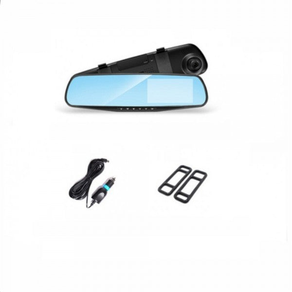 HD Rearview Mirror with Dashcam – 1080p, Motion Sensor & Wide View