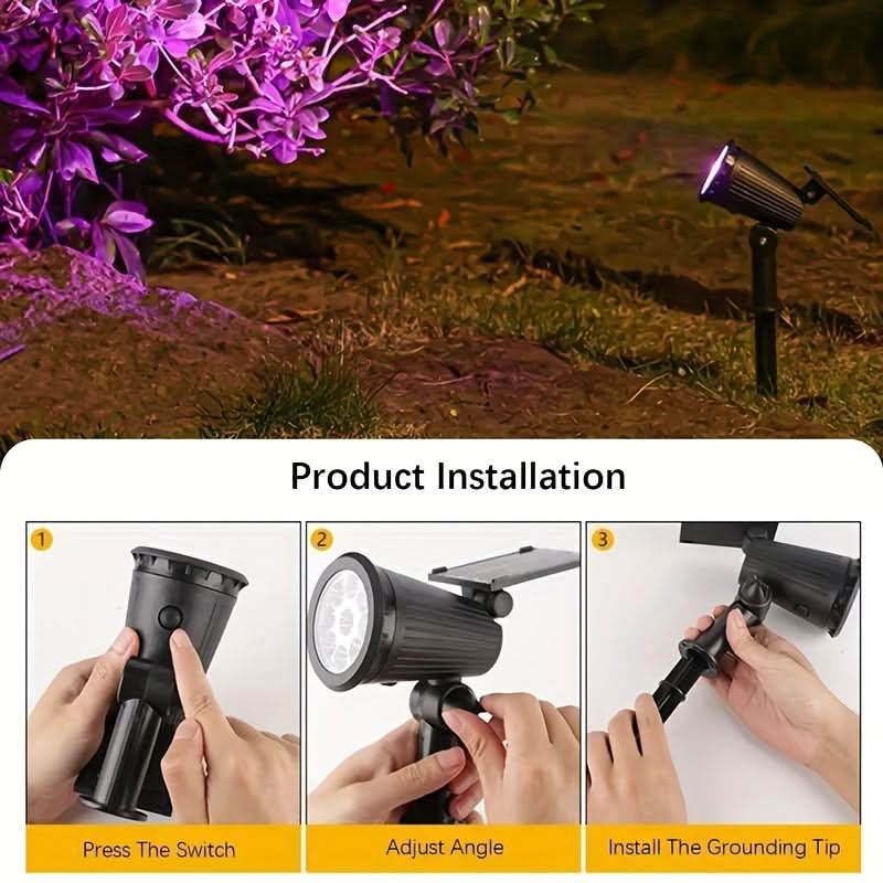 RGB Solar Spotlights for Trees and Outdoor Decoration – Set of 2