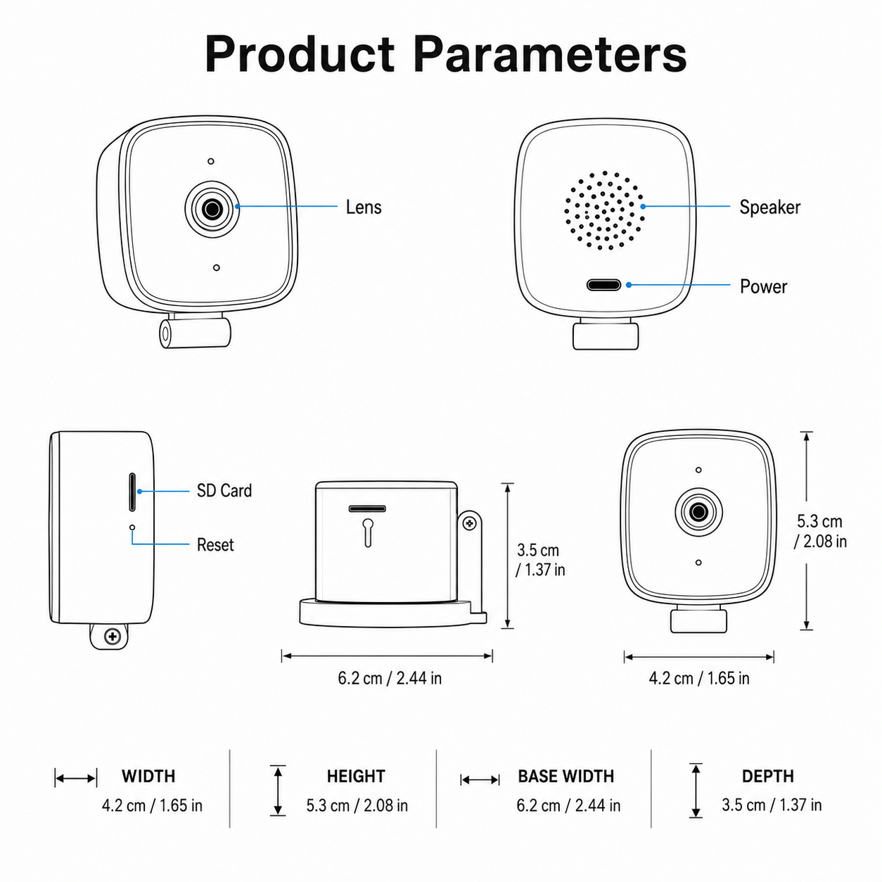 WiFi Security Camera for Windows, 1080P with 32GB Memory Card