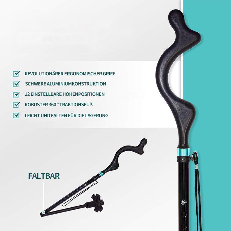 Foldable and collapsible walking cane