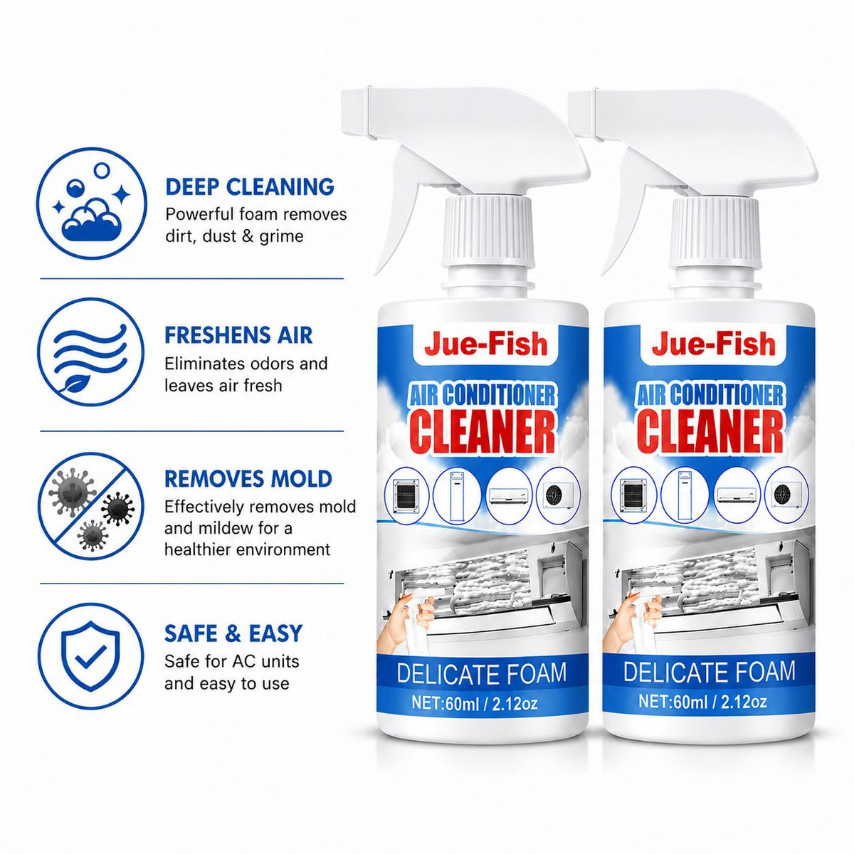 Foam AC Cleaner Duo – Effortless Home Refreshing