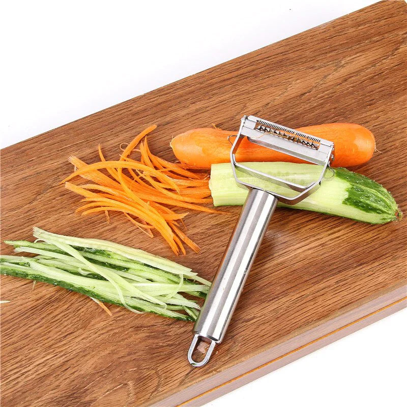 Versatile Stainless Steel Dual Peeler for Effortless Prep