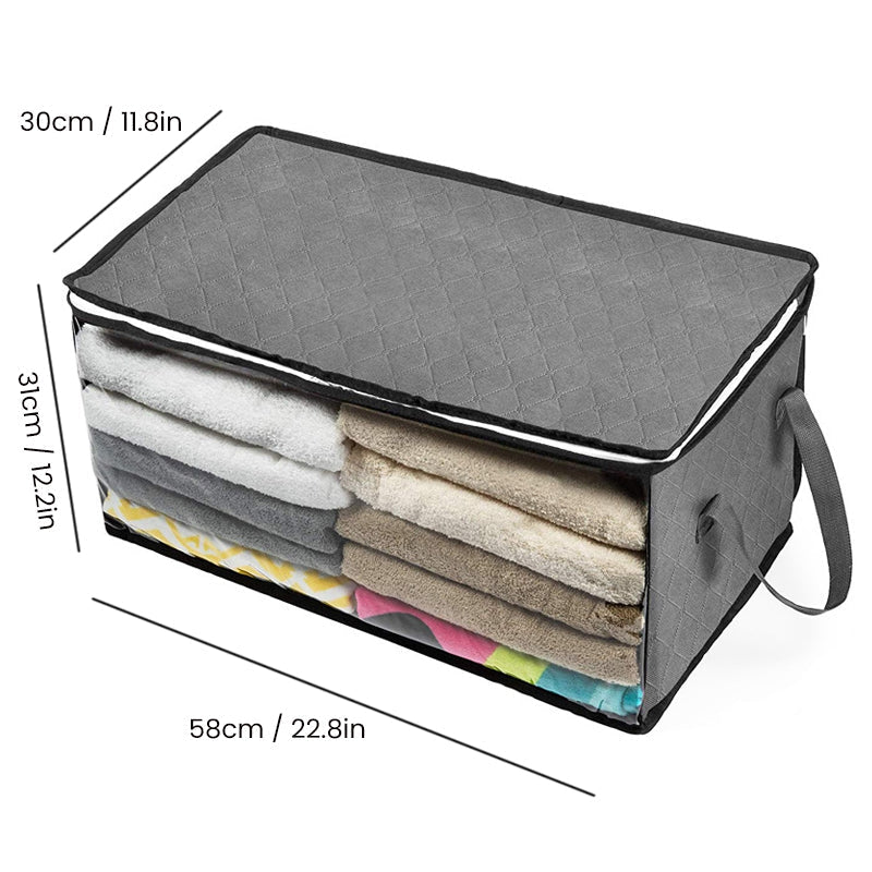 Compact Folding Storage Organizer for Clothes - 58x31x30 cm