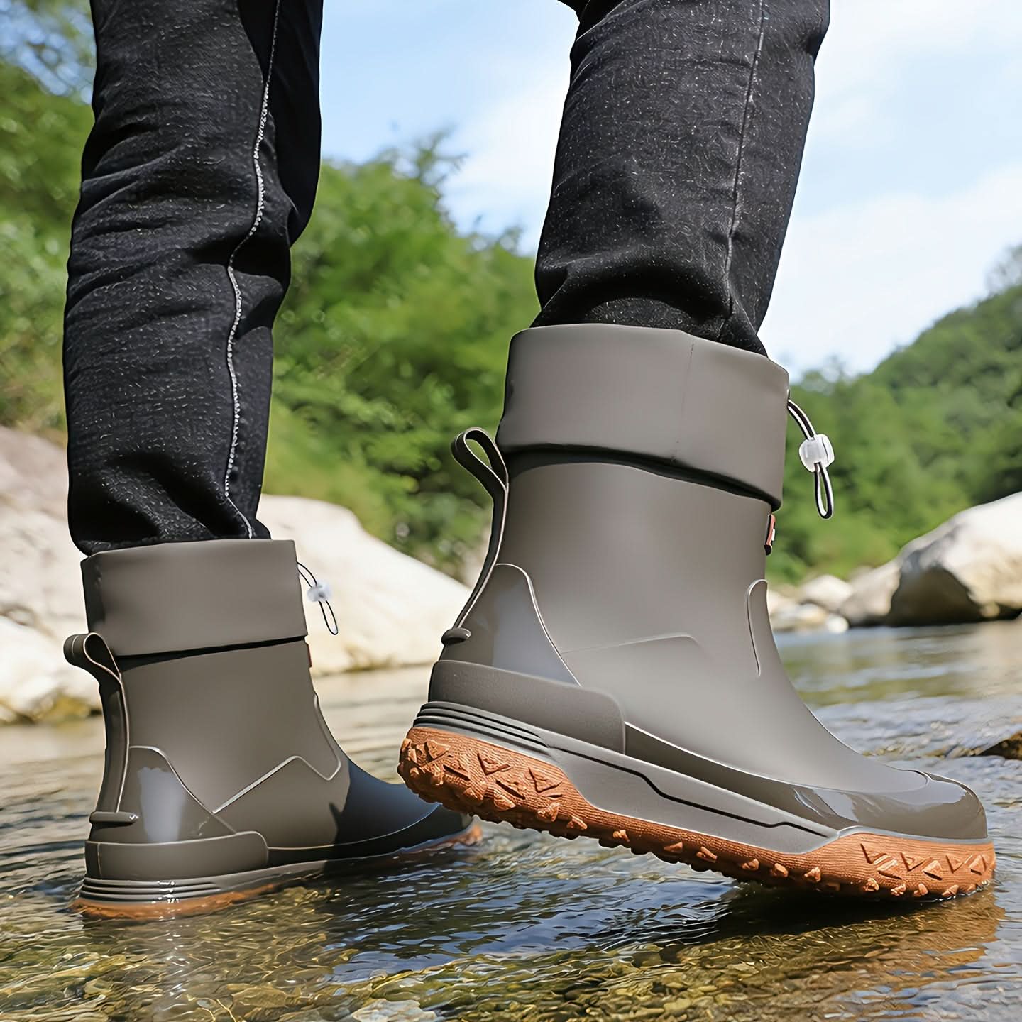 Lightweight Short Rain Boots – Waterproof Design