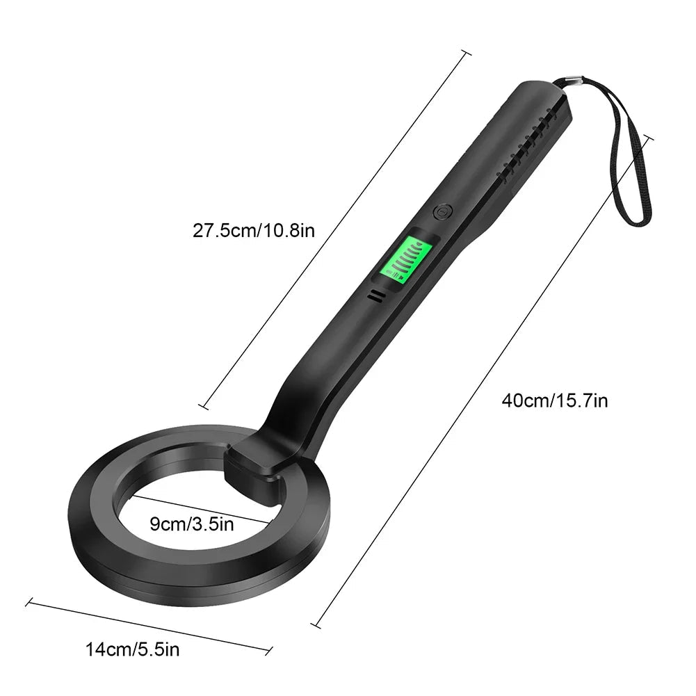 Ultra-Sensitive Metal Detector with 360° Pinpointer Scan – 3 Modes for Security and Treasure Hunting