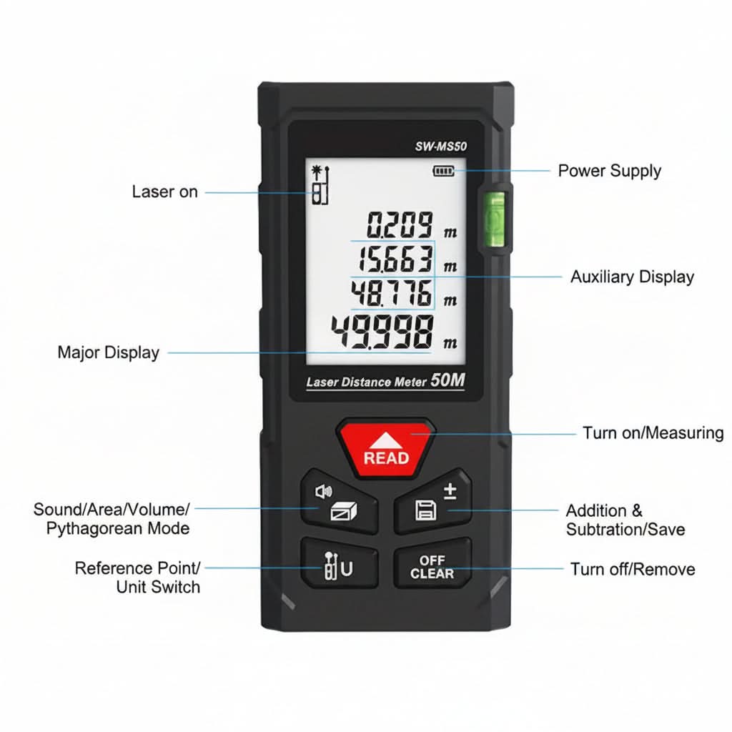 Digital Laser Rangefinder for Measuring Distances