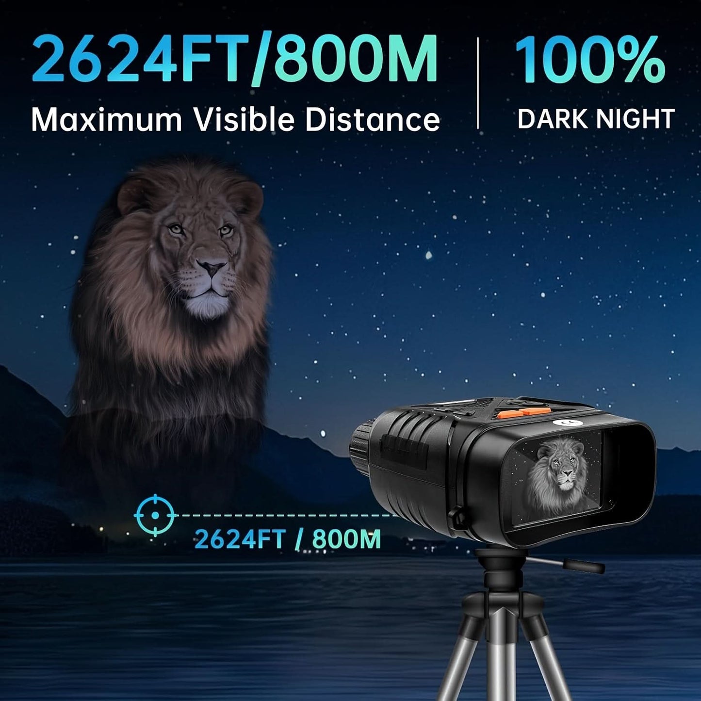 Digital Night Vision Binoculars for Long Distance Observation