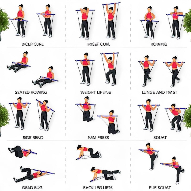Total Body Pilates Fitness System for Home Workouts