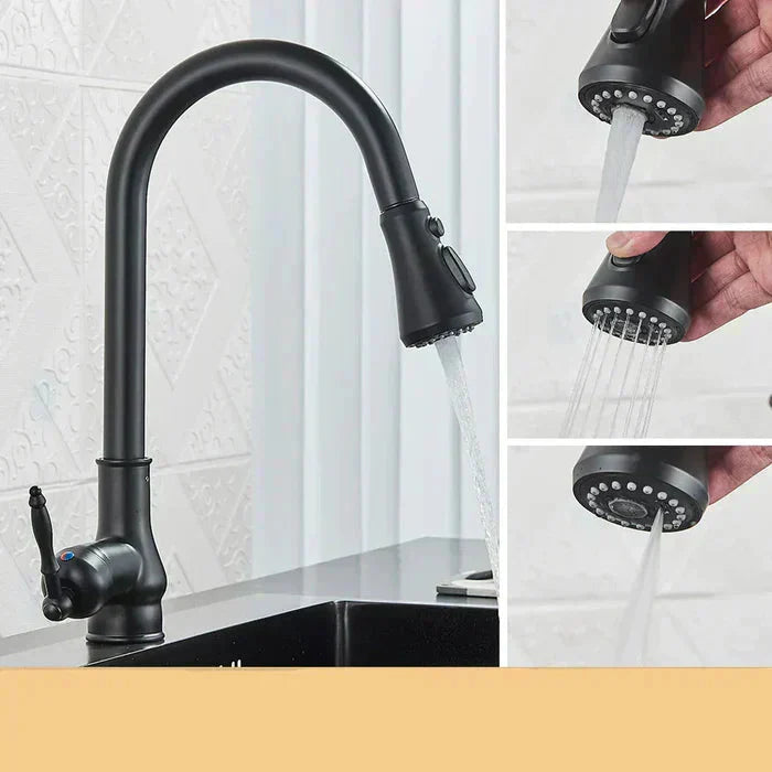 Classic Brass Kitchen Tap | Flexible Swivel Spout | Easy Control