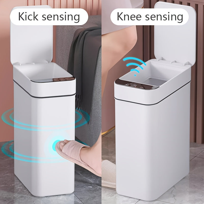 Compact Touchless Trash Can Set with Smart Sensors – 2 Pack (Black)