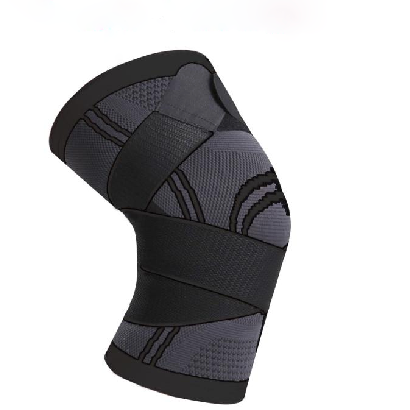 Elastic 3D Knitted Compression Knee Support with Adjustable Strap for Daily and Sports Activities