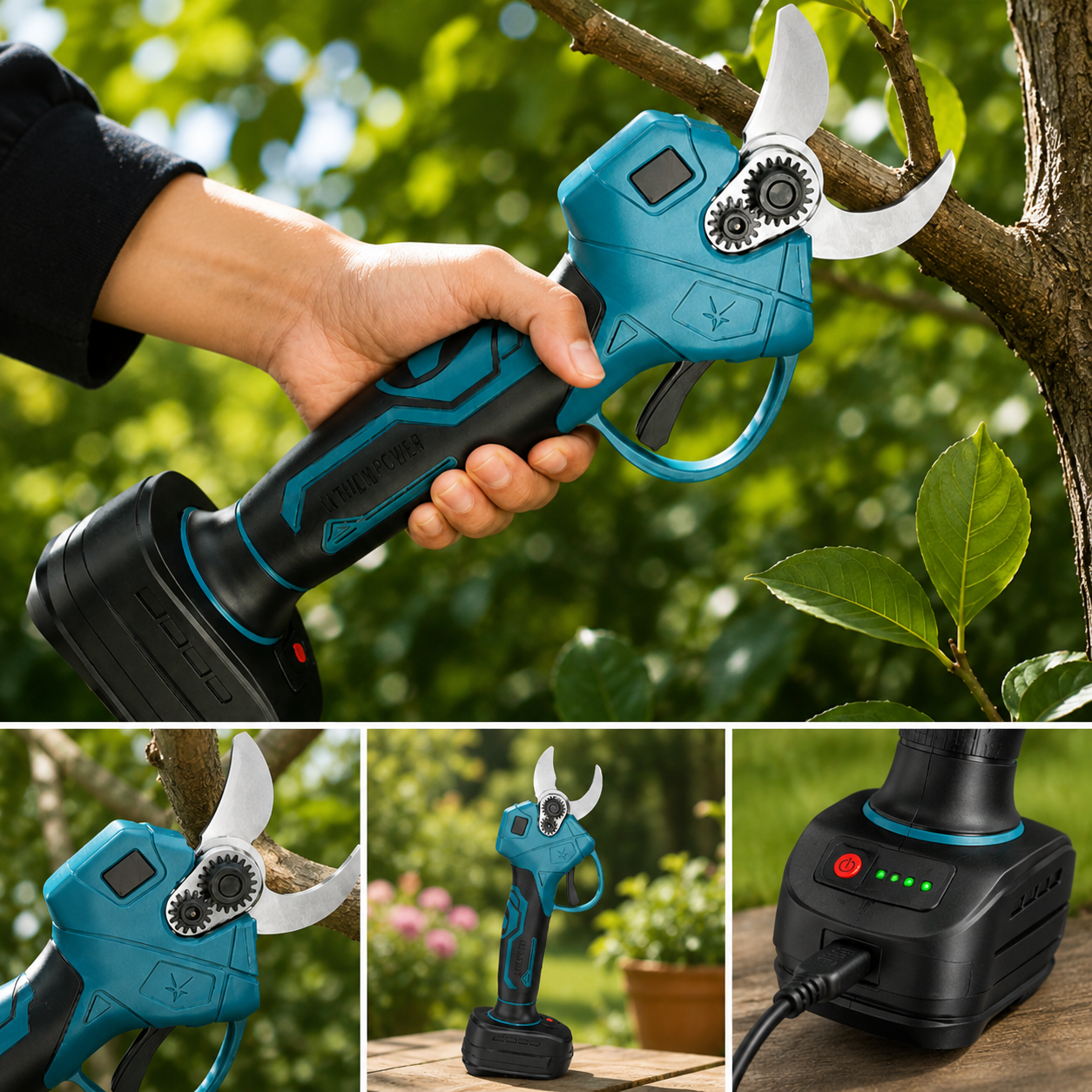 20V Cordless Pruning Shears | Brushless Motor & 3 cm Cutting Capacity