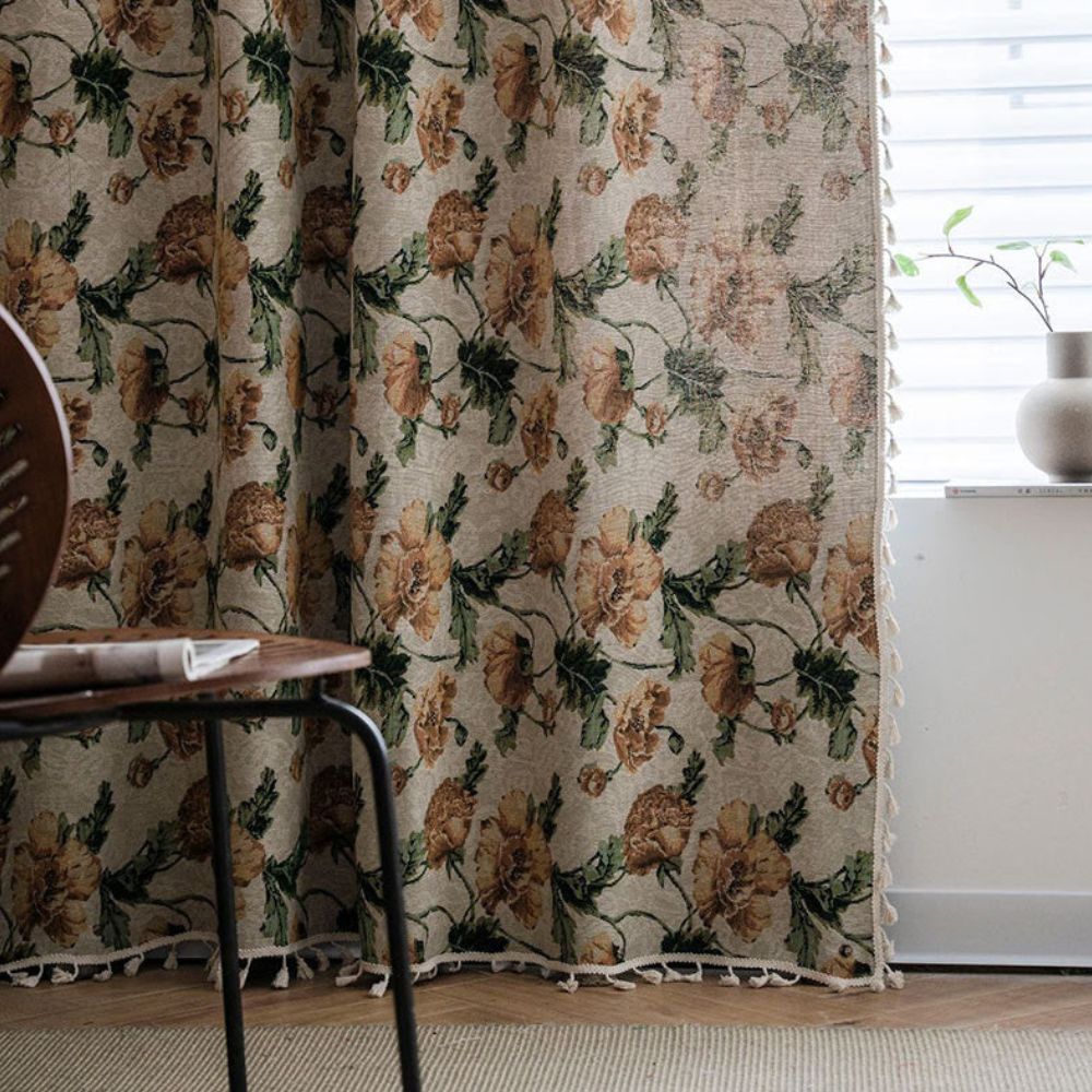 Serene Bloom Window Drapes