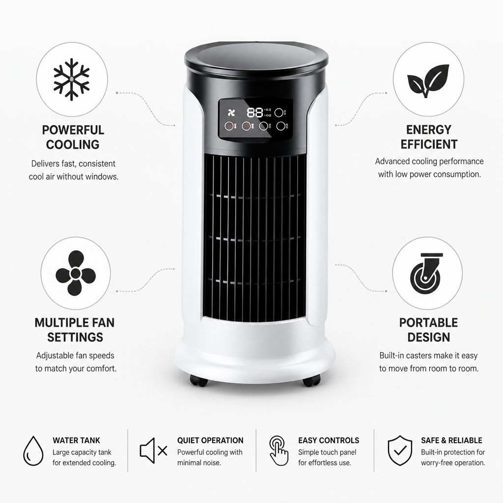 Portable Indoor Cooling Solution Without Window Setup