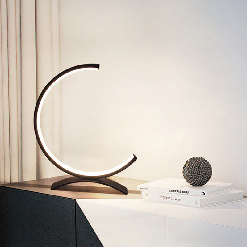 Modern Touch LED Accent Lamp - 3/4 Circle Table Light