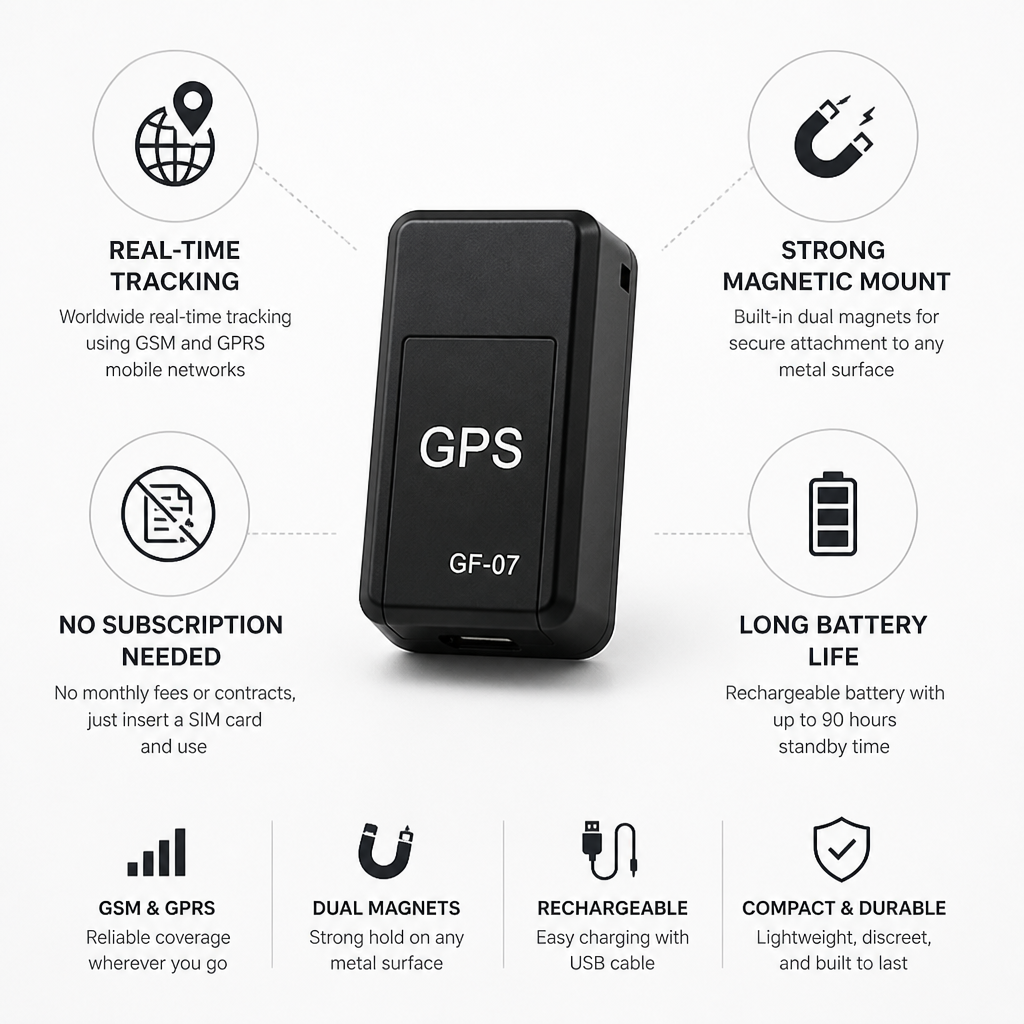 Ultra-Compact GPS Tracker with 90-Hour Battery Life