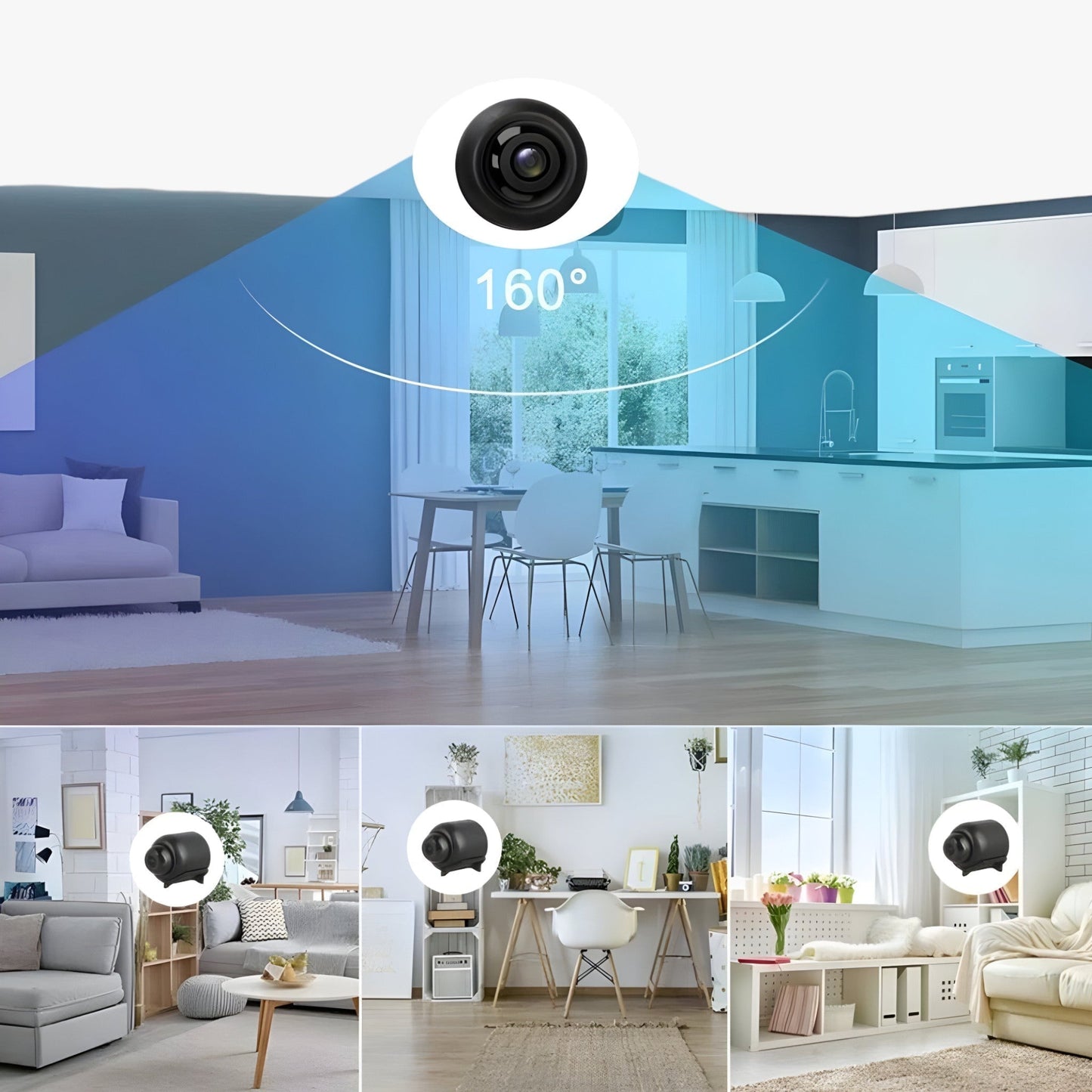 Wireless Mini Security Camera with 1080P HD, Night Vision & Motion Sensor