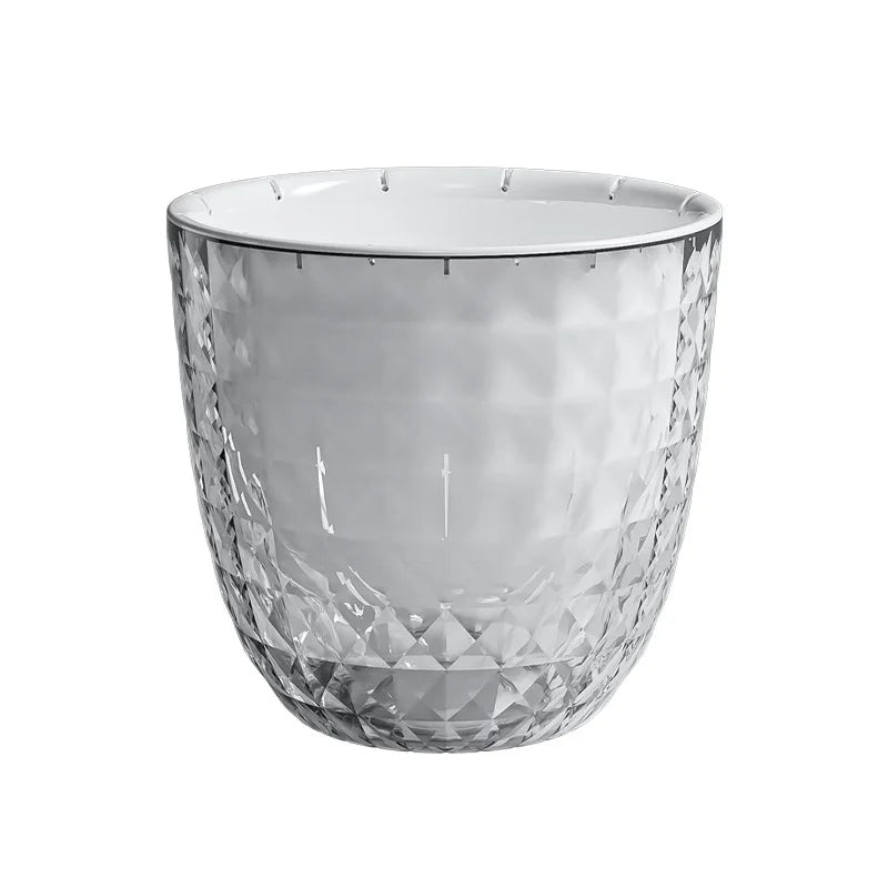 Transparent Flower Pot with Self-Watering and Double Wall System