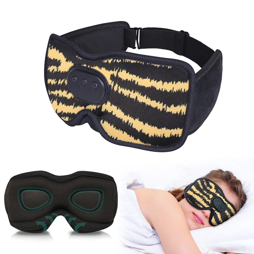 Bluetooth Eye Mask for Sleeping with Headphones | 3D Blackout Design, 10 Hours Playtime & Comfortable for Side Sleepers