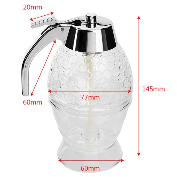 Elegant Acrylic Honey Drizzler for Effortless Serving