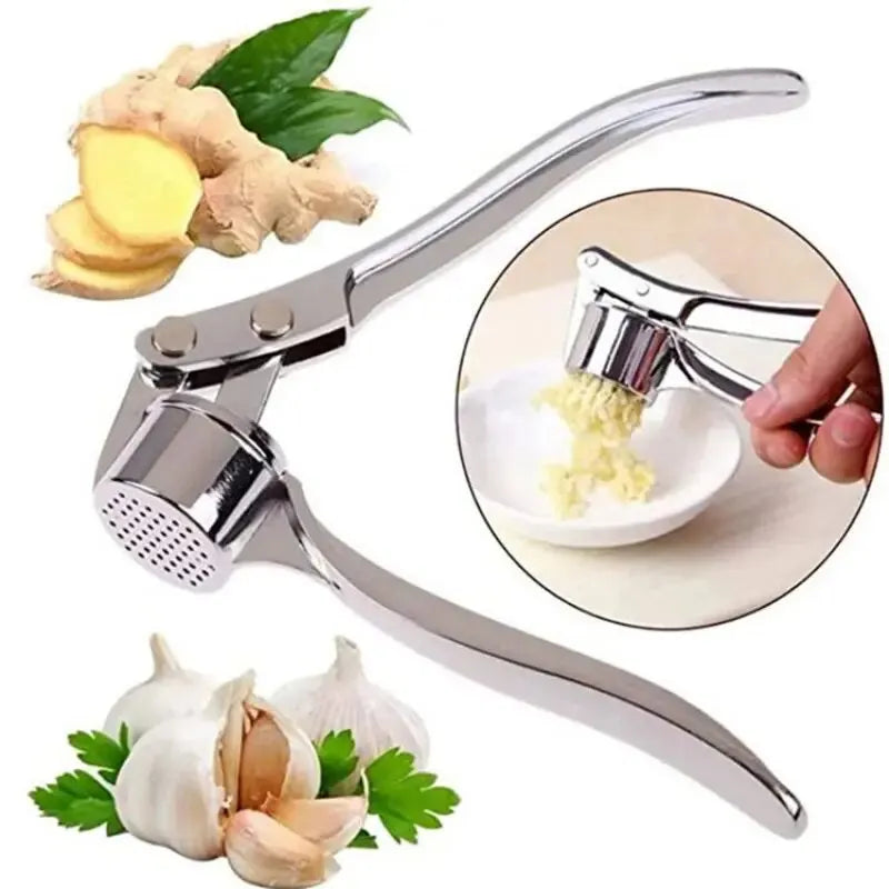Manual Garlic Press – Multifunctional & Non-Slip – Aluminum Alloy – 16x5 cm