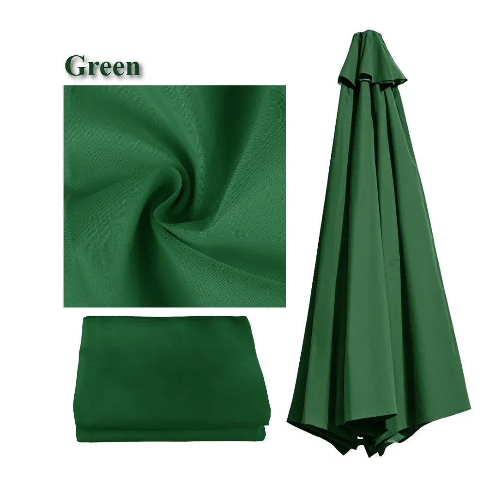 Waterproof Replacement Sun Umbrella Cover for 6/8 Ribs - Outdoor Use for Garden and Patio