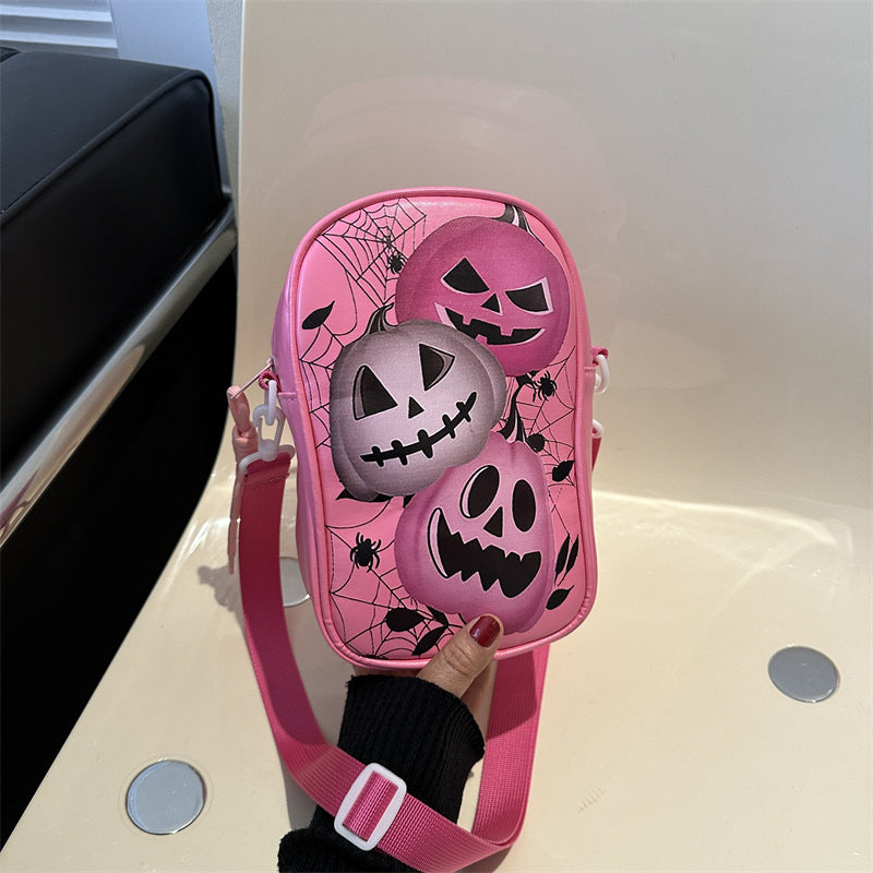 Halloween-Themed Shoulder Handbag – Spooky Design