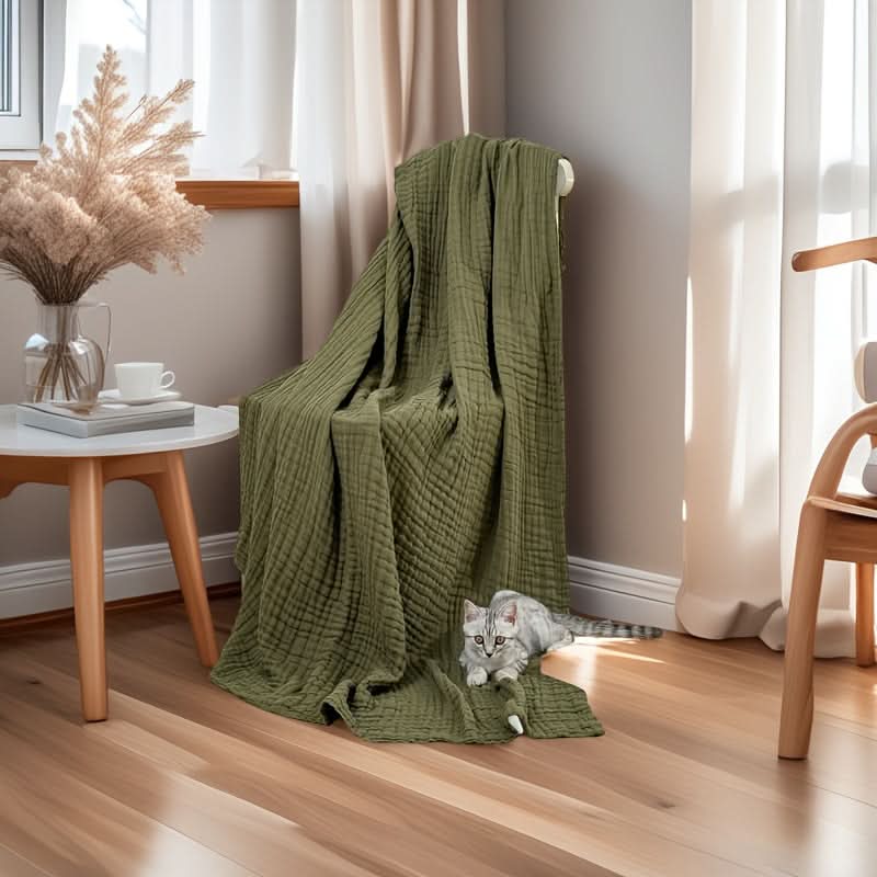 6-Layer Ultra-Breathable Blanket for Year-Round Comfort