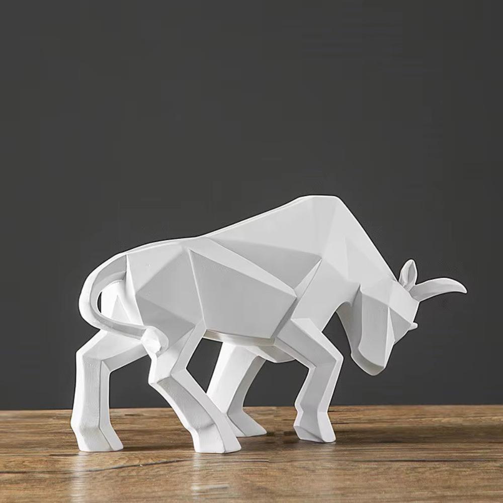 Dynamic Charging Bull Sculpture for Home and Office