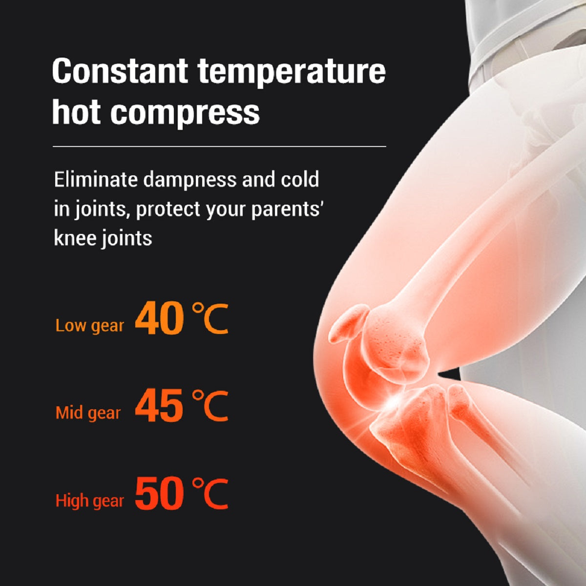 Knee Massage Device for Relaxation with Smart Compression