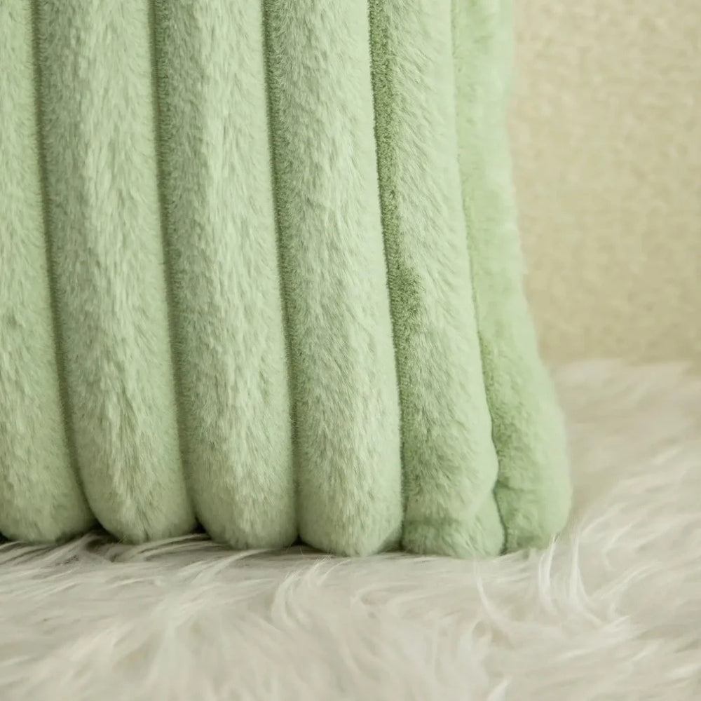 Comfort Haven Plush Cushion Cover in Tranquil Green