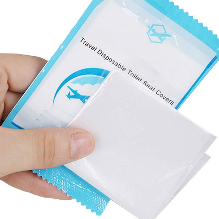 Portable Toilet Seat Covers (50 Pack) | Universal Fit 40 × 48 cm | Foldable, Non-Slip & Hygienic Protection