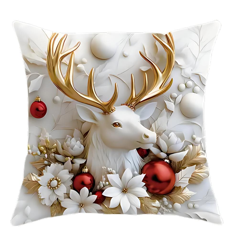 Festive Velvet Cushion Covers | Set of 4 for Holiday Cheer