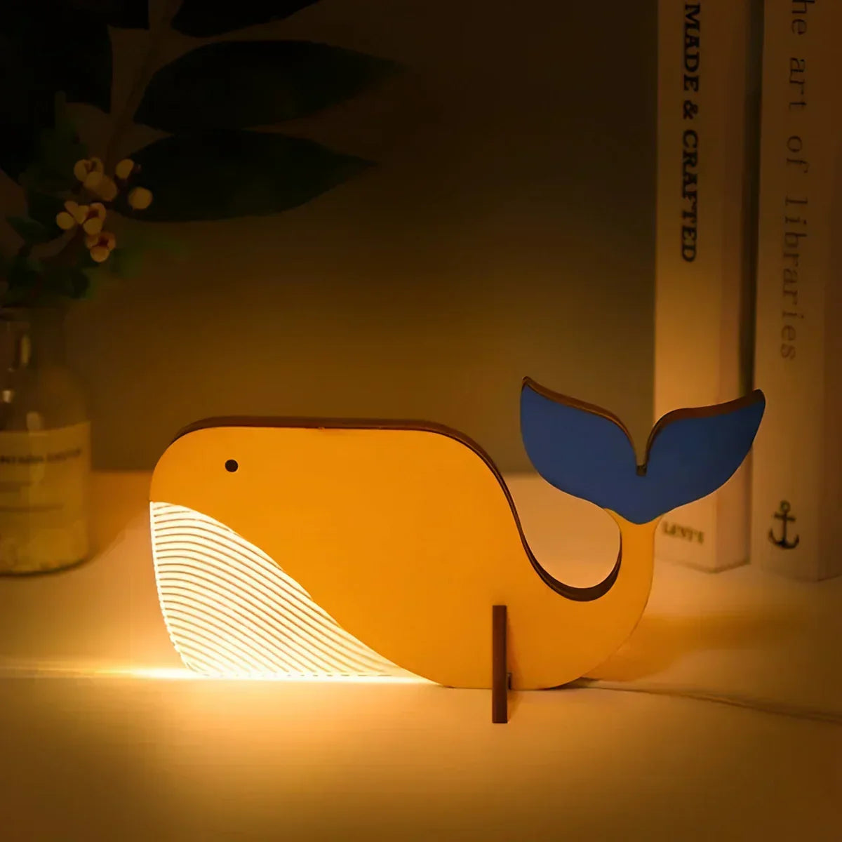 Wooden Table Lamp in Animal Shape