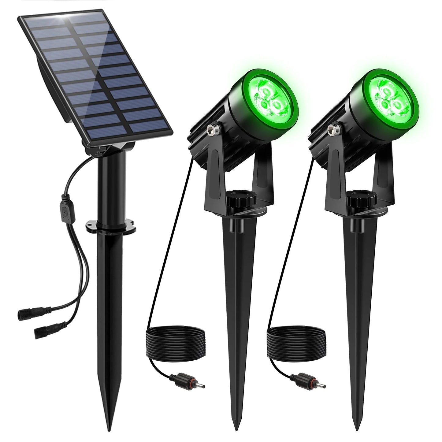 Solar LED Garden Light in Green | Waterproof IP65 | Outdoor Wall & Lawn Lighting