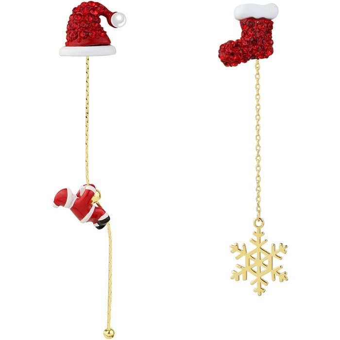 Festive Santa Claus Drop Earrings for Holiday Cheer