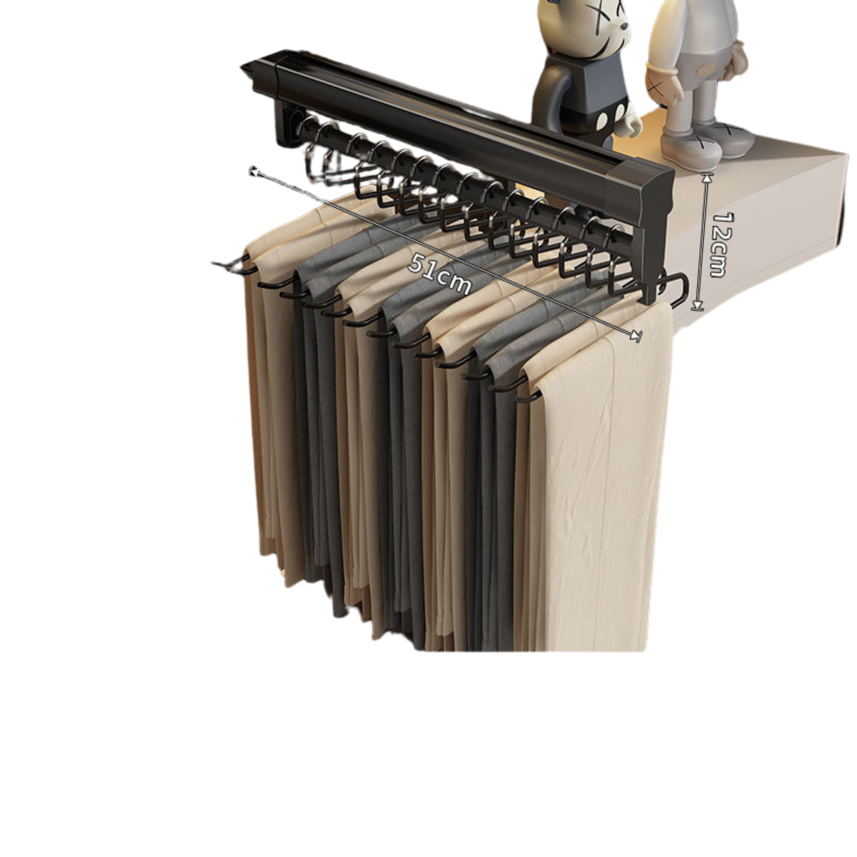 Retractable Clothes Rack for Closet Organization
