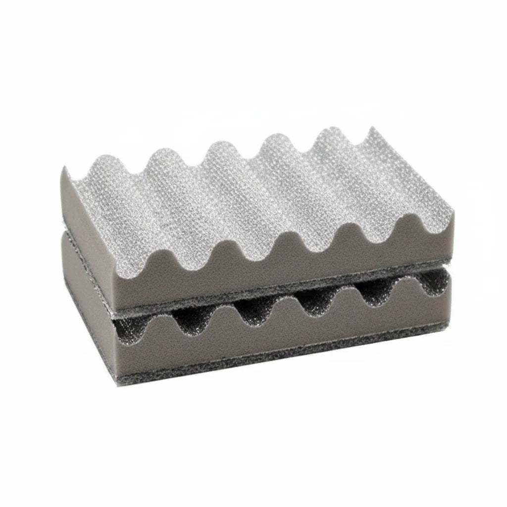 Cleaning Sponge Set | Nylon Scrub Sponges for Rust & Baked Residue | 2-Pack Pot Cleaners