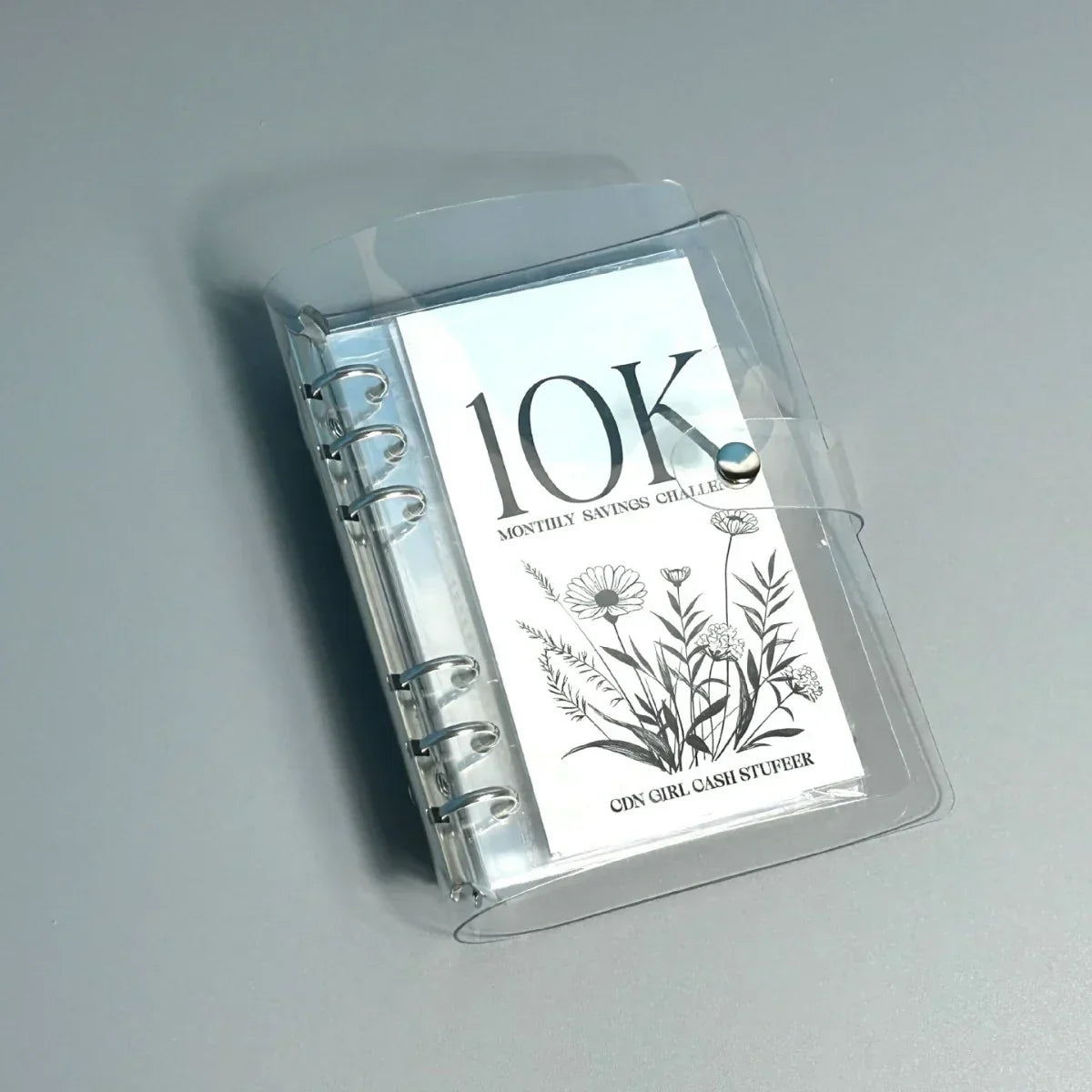 Money-Saving Challenge Binder with 12-Month Envelopes