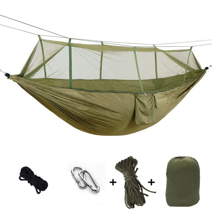 Lightweight Hammock with Mosquito Net & Tarp - Weather-Resistant for Camping & Hiking