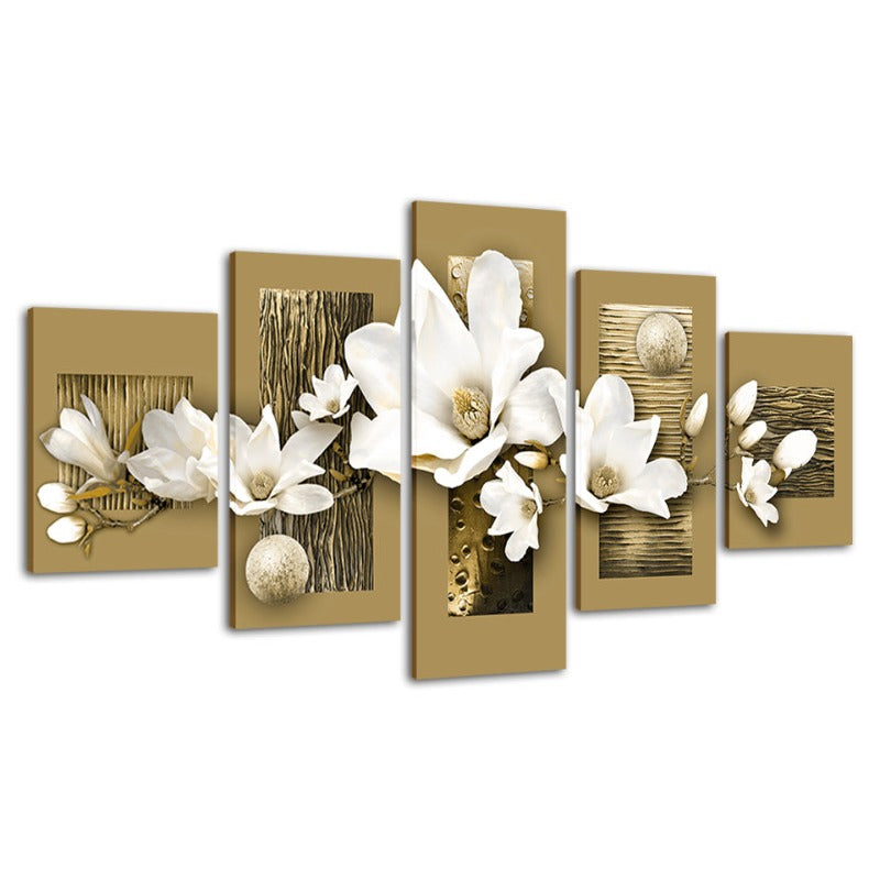 Stunning 5-Piece Floral Canvas Art for Your Home