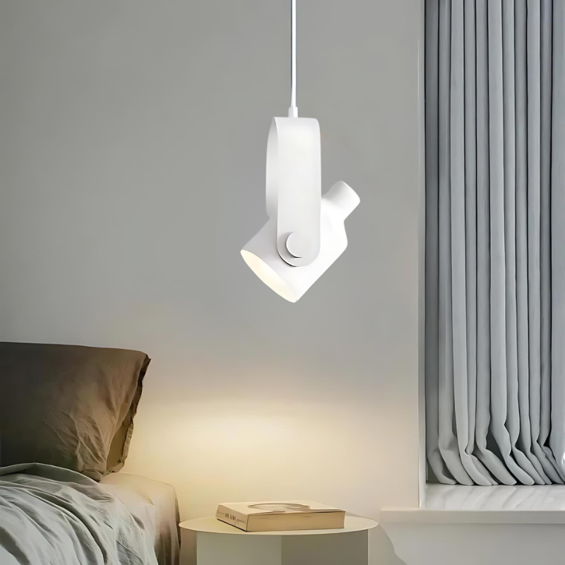 Modern LED Hanging Lamp with Wood Finish - Scandinavian Pendant Light