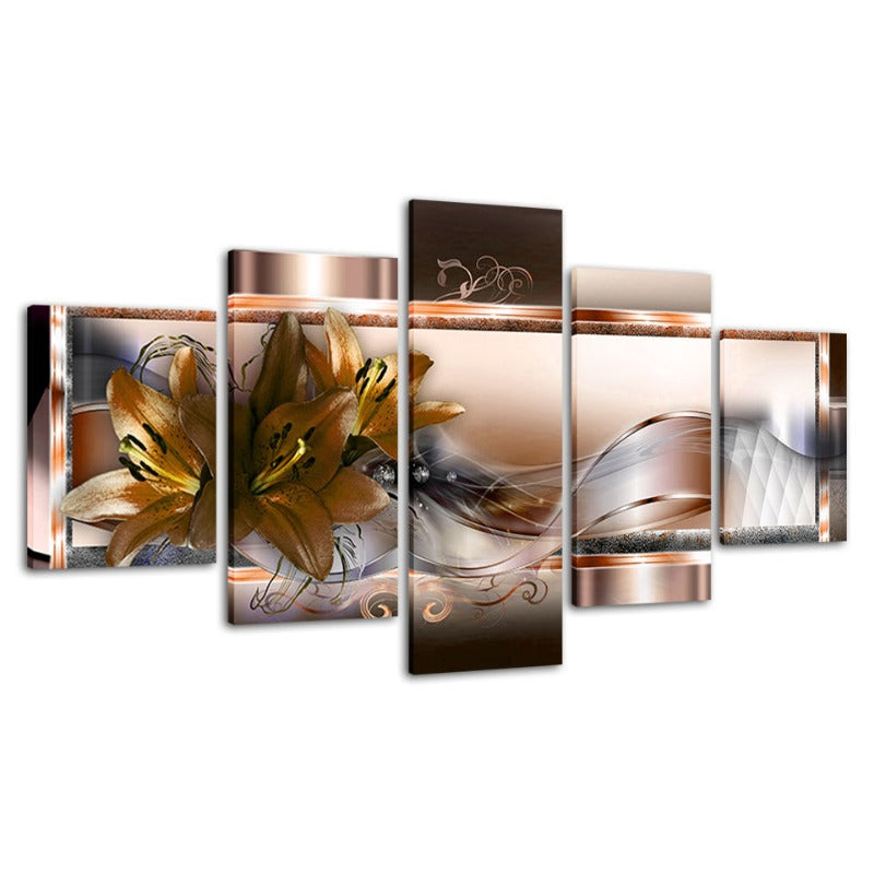 Stunning 5-Piece Floral Canvas Art Set