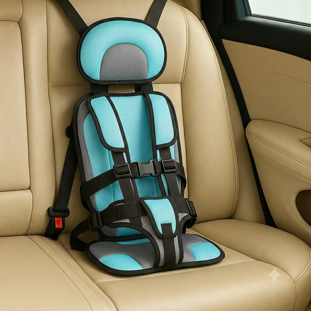 Portable Child Booster Seat with Safety Belt for Travel