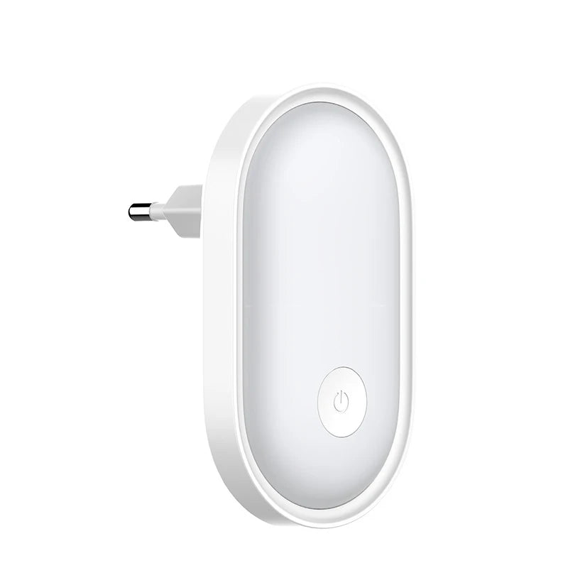 Dimmable Plug-in LED Night Light with Light Sensor - Energy Efficient Nordic Design for Bedroom and Hallway