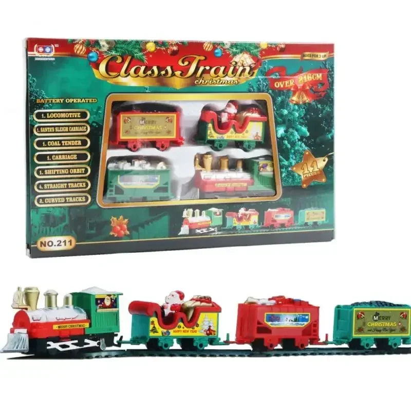 Christmas Train Set with Tracks & Locomotive | Kids Train for Tree Decoration | Creative Gift for Children Ages 3 and Up