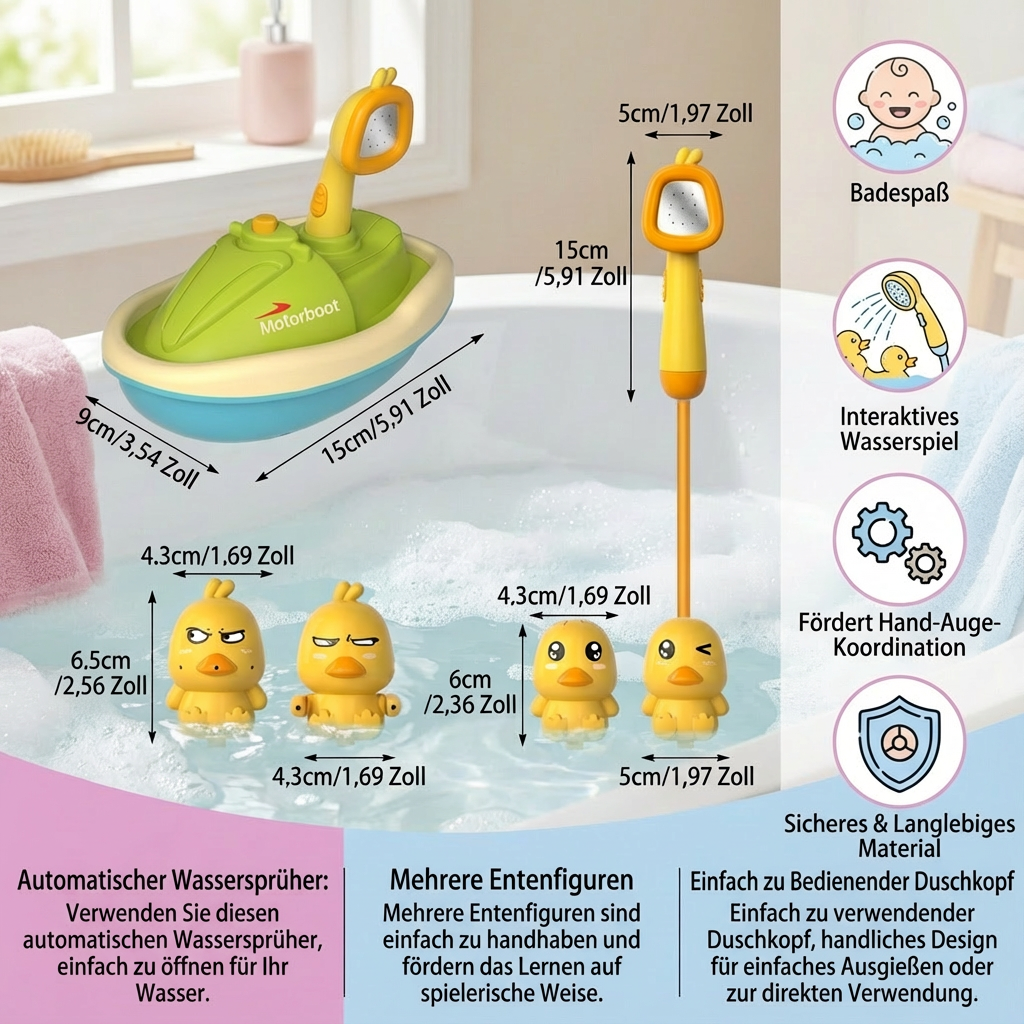 Duck Fountain Bath Toy with Showerhead