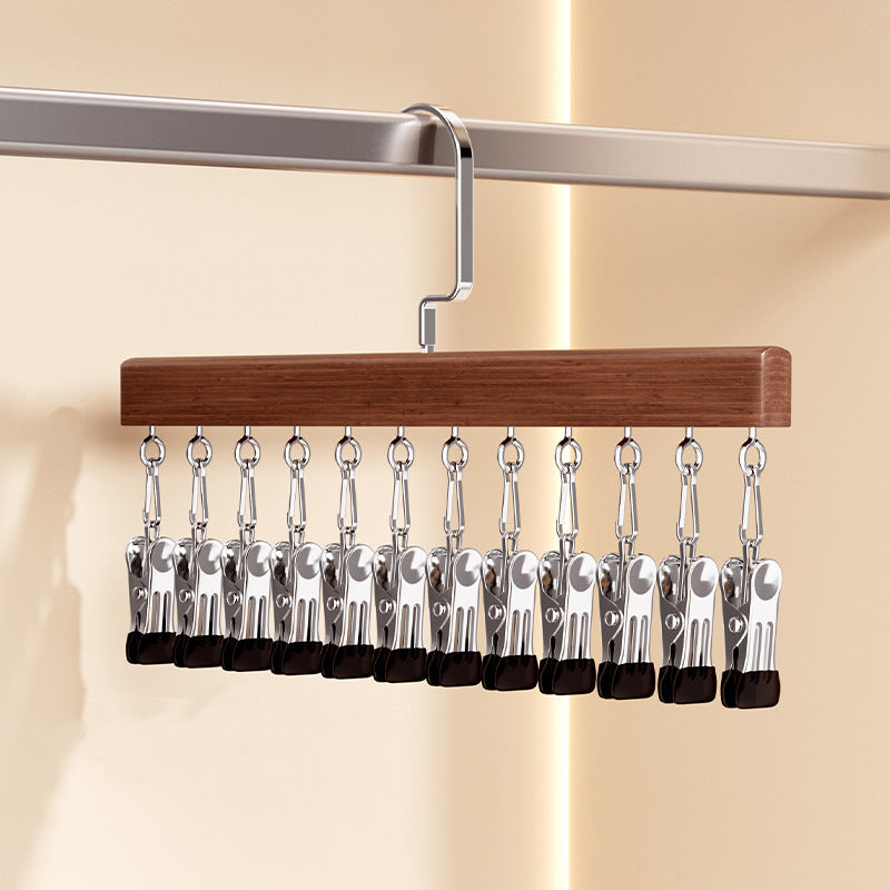 Space-Saving Rotating Clothes Hanger with 8 Hooks and 360° Rotation