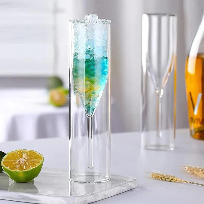 Floating Effect Crystal Champagne Glasses for Special Occasions | Buy 1 Get 1 Free