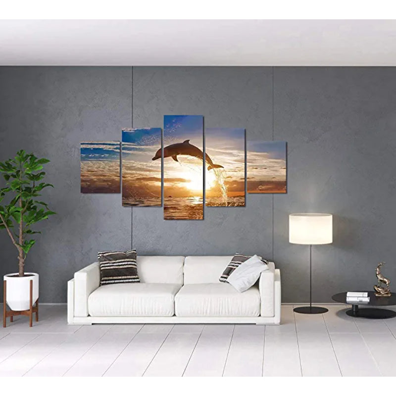 Vibrant Marine Canvas Art Set - 5 Piece Collection